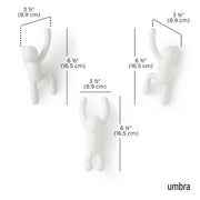 UMBRA - Buddy Wall Hooks, Set of 3 _ White