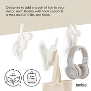 UMBRA - Buddy Wall Hooks, Set of 3 _ White