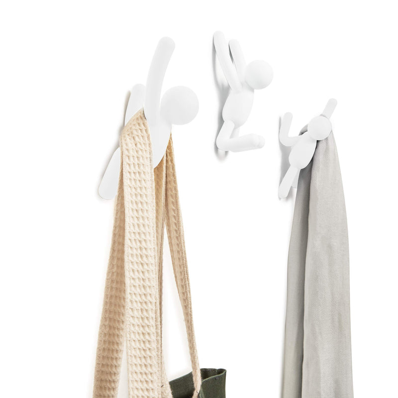 UMBRA - Buddy Wall Hooks, Set of 3 _ White