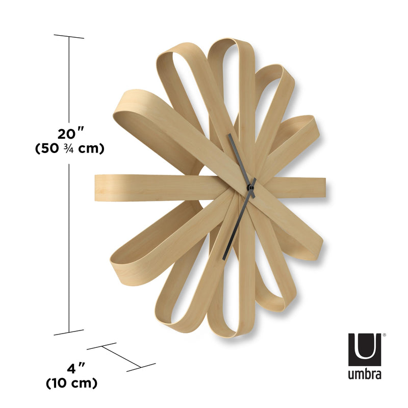 UMBRA - Ribbonwood Wall Clock _ Natural