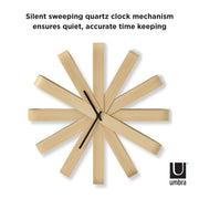 UMBRA - Ribbonwood Wall Clock _ Natural