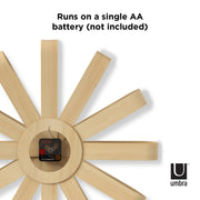 UMBRA - Ribbonwood Wall Clock _ Natural