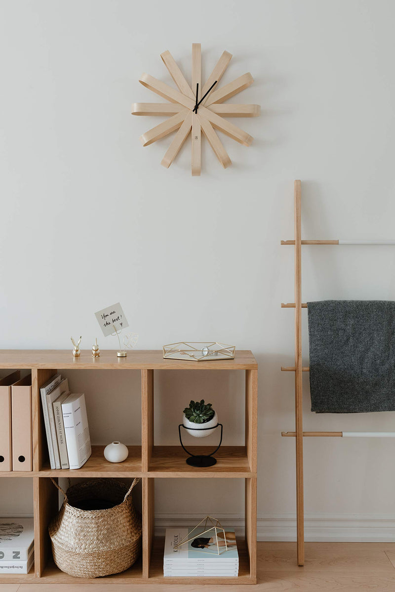 UMBRA - Ribbonwood Wall Clock _ Natural