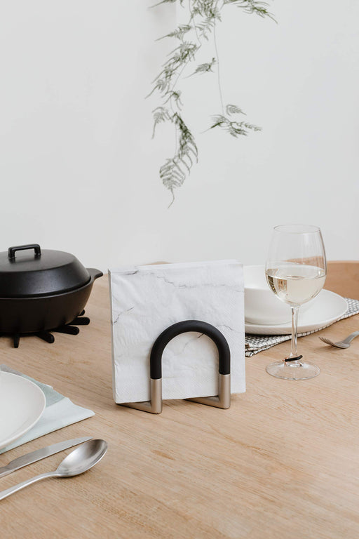 UMBRA - Swivel Napkin Holder _ Black-Nickel