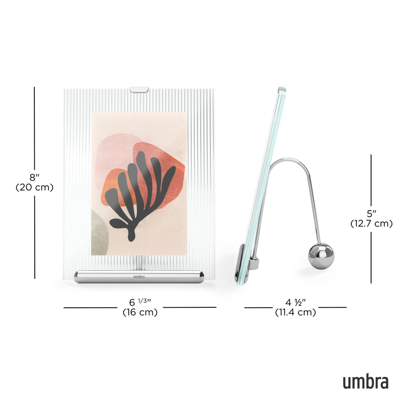 UMBRA - Flute Picture Frame _ Chrome / 4x6" (10-15 cm)