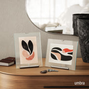 UMBRA - Flute Picture Frame _ Chrome / 5x7" (13-18 cm)