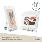 UMBRA - Flute Picture Frame _ Chrome / 5x7" (13-18 cm)