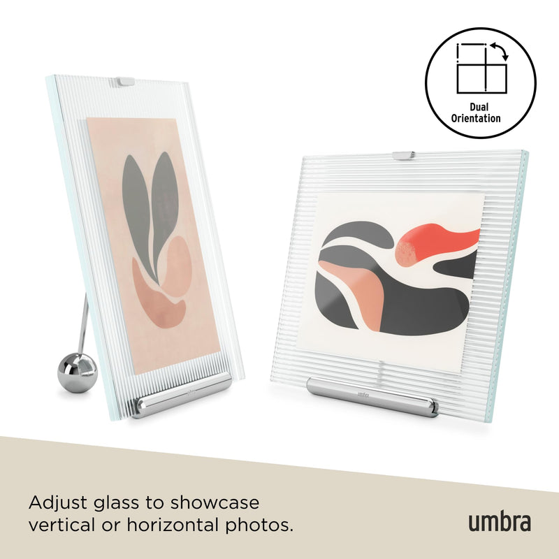 UMBRA - Flute Picture Frame _ Chrome / 5x7" (13-18 cm)