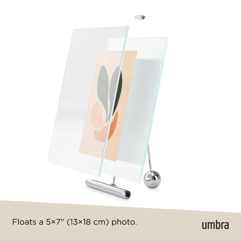 UMBRA - Flute Picture Frame _ Chrome / 5x7" (13-18 cm)