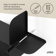 UMBRA - Montage Metal Wall Shelves, Set of 2 _ Black / 2-Pack