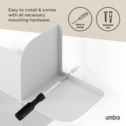 UMBRA - Montage Metal Wall Shelves, Set of 2 _ White / 2-Pack
