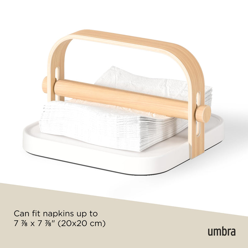 UMBRA - Bellwood Napkin Holder _ White-Natural