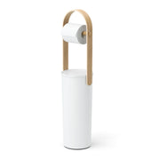 UMBRA - Bellwood Toilet Paper Holder & Reserve _ White-Natural