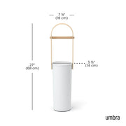 UMBRA - Bellwood Toilet Paper Holder & Reserve _ White-Natural