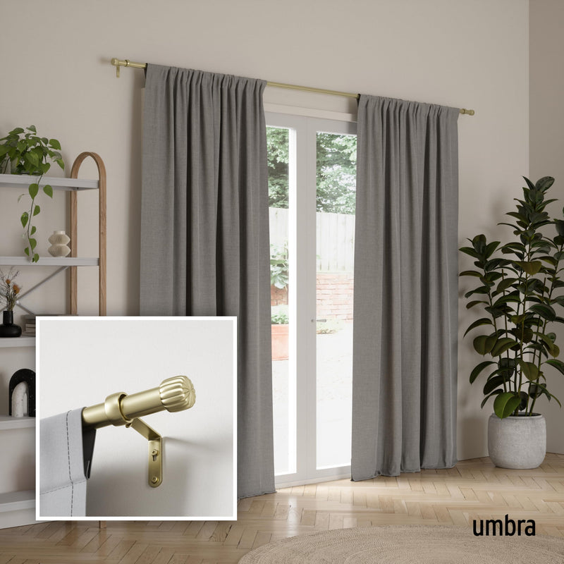 UMBRA - Cleo Curtain Rod _ Gold / 36-66" (91-168 cm) / 1" (2.5 cm)