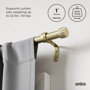 UMBRA - Cleo Curtain Rod _ Gold / 36-66" (91-168 cm) / 1" (2.5 cm)