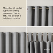 UMBRA - Cleo Curtain Rod _ Gold / 36-66" (91-168 cm) / 1" (2.5 cm)