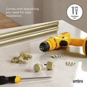 UMBRA - Cleo Curtain Rod _ Gold / 36-66" (91-168 cm) / 1" (2.5 cm)