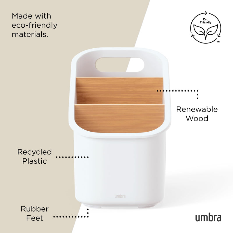 UMBRA - Bellwood Utensil Holder _ White-Natural