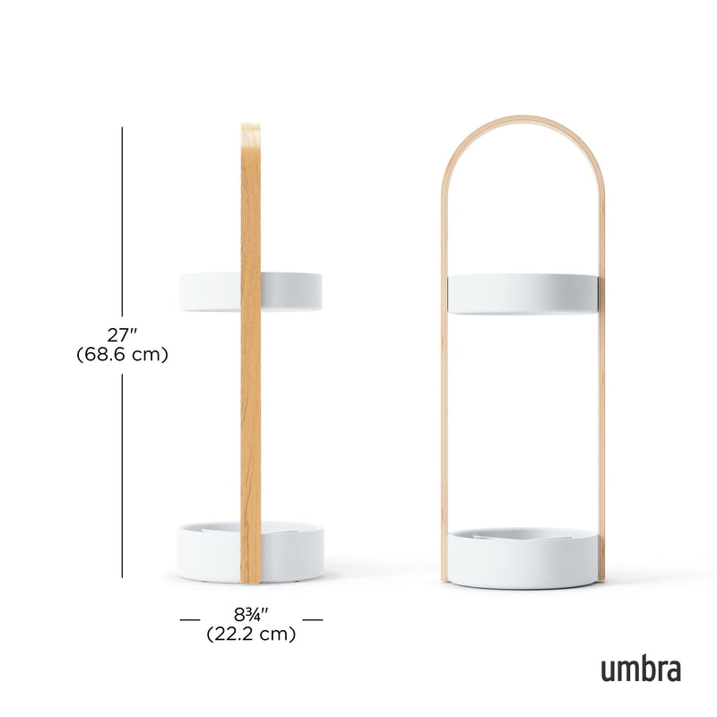 UMBRA - Bellwood Umbrella Stand _ White-Natural