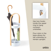 UMBRA - Bellwood Umbrella Stand _ White-Natural