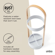 UMBRA - Bellwood Umbrella Stand _ White-Natural