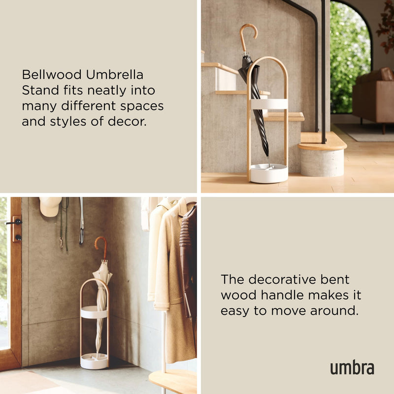 UMBRA - Bellwood Umbrella Stand _ White-Natural