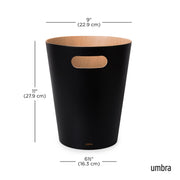 UMBRA - Woodrow Trash Can _ Black