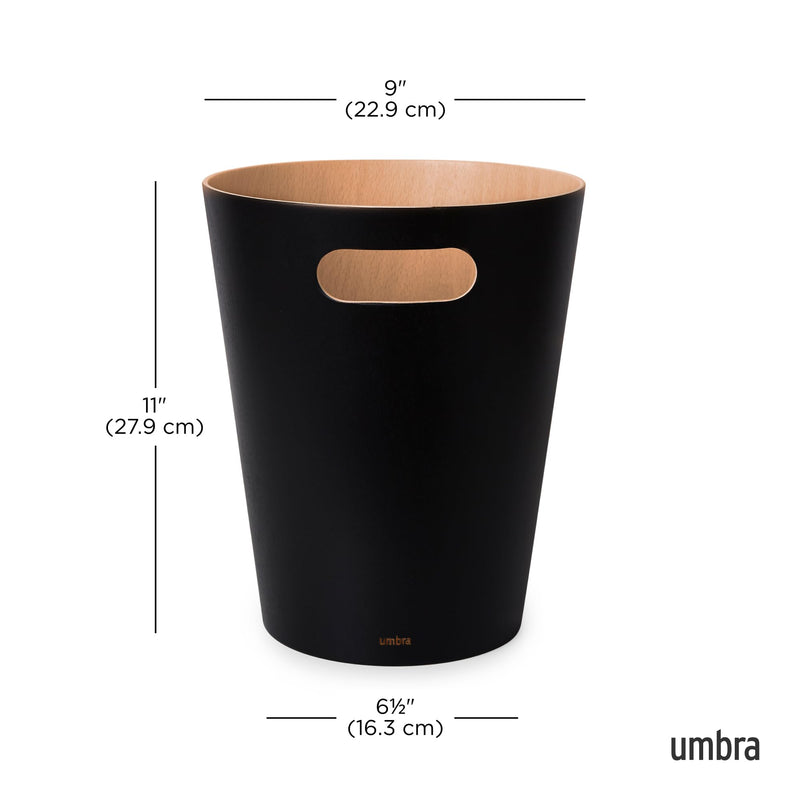 UMBRA - Woodrow Trash Can _ Black