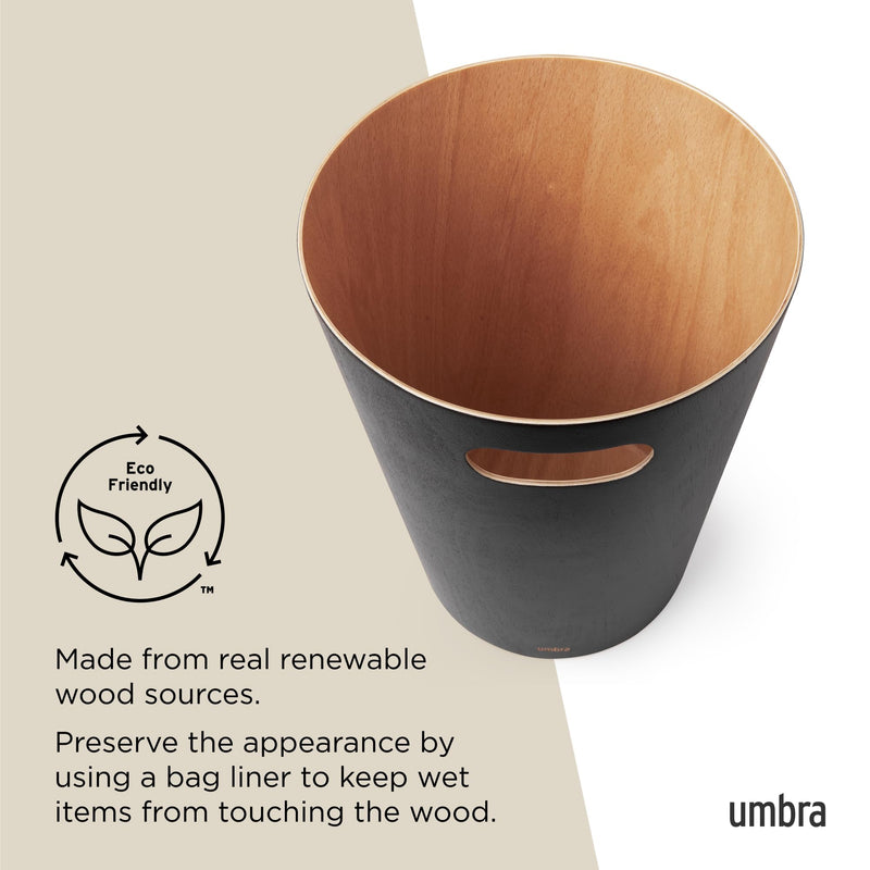 UMBRA - Woodrow Trash Can _ Black