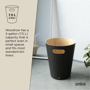 UMBRA - Woodrow Trash Can _ Black