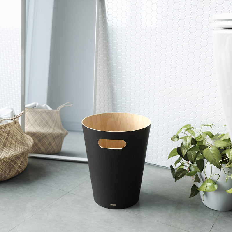 UMBRA - Woodrow Trash Can _ Black