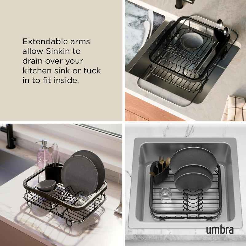 UMBRA - Sinkin Multi Use Dish Rack _ Black