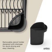 UMBRA - Sinkin Multi Use Dish Rack _ Black
