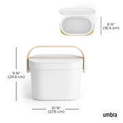 UMBRA - Bellwood Compost Bin _ White-Natural