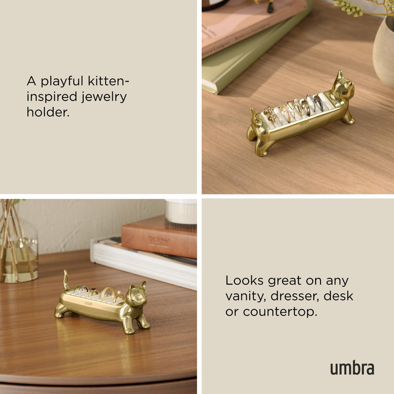 UMBRA - Ali Cat Ring Holder _ Brass