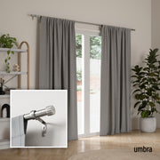 UMBRA - Cleo Curtain Rod _ Nickel-Steel / 36-66" (91-168 cm) / 1" (2.5 cm)