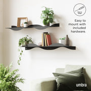UMBRA - Surf Shelf, Set of 2 _ Black / Set of 2