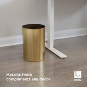 UMBRA - Metalla Trash Can _ Matte-Brass