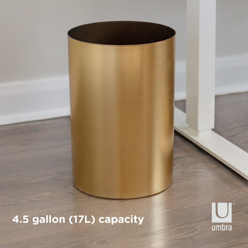 UMBRA - Metalla Trash Can _ Matte-Brass