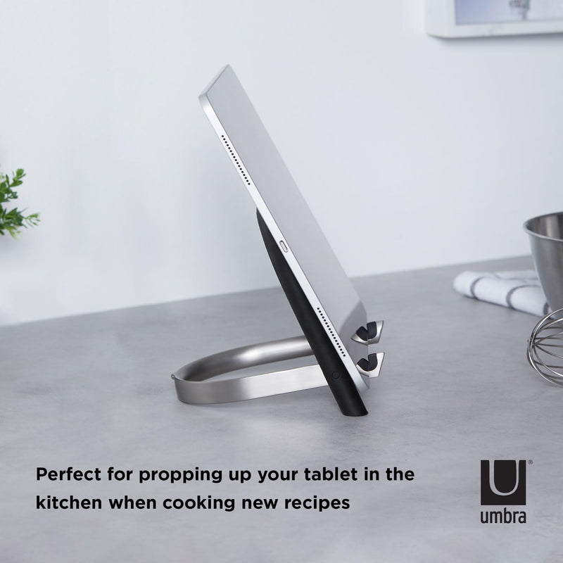 UMBRA - Udock Tablet Holder _ Black-Nickel