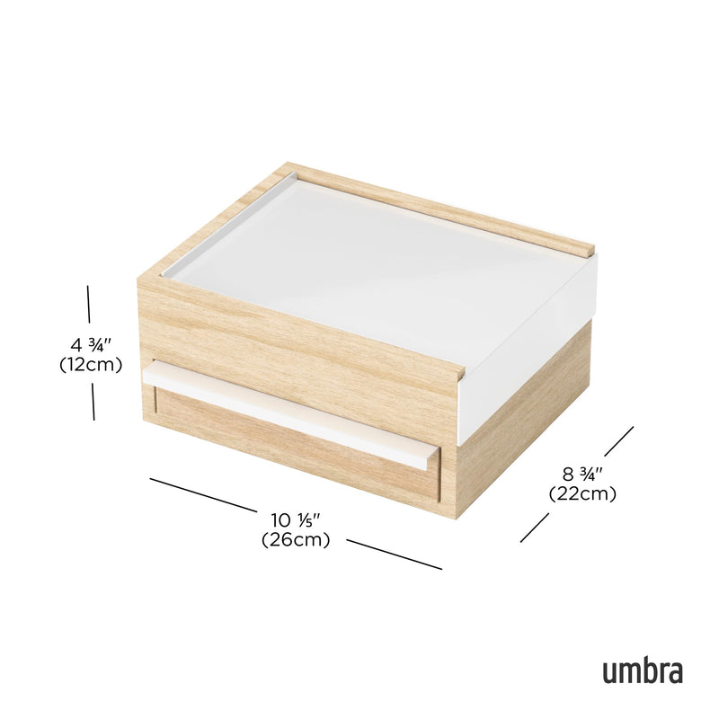 UMBRA - Stowit Storage Box _ White-Natural