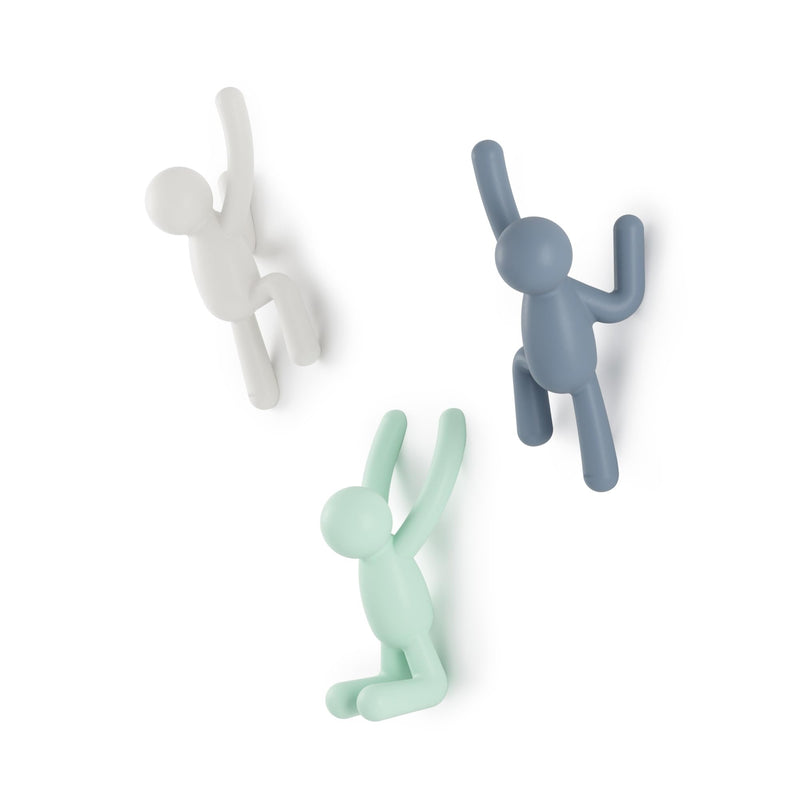 UMBRA - Buddy Wall Hooks, Set of 3 _ Assorted-3