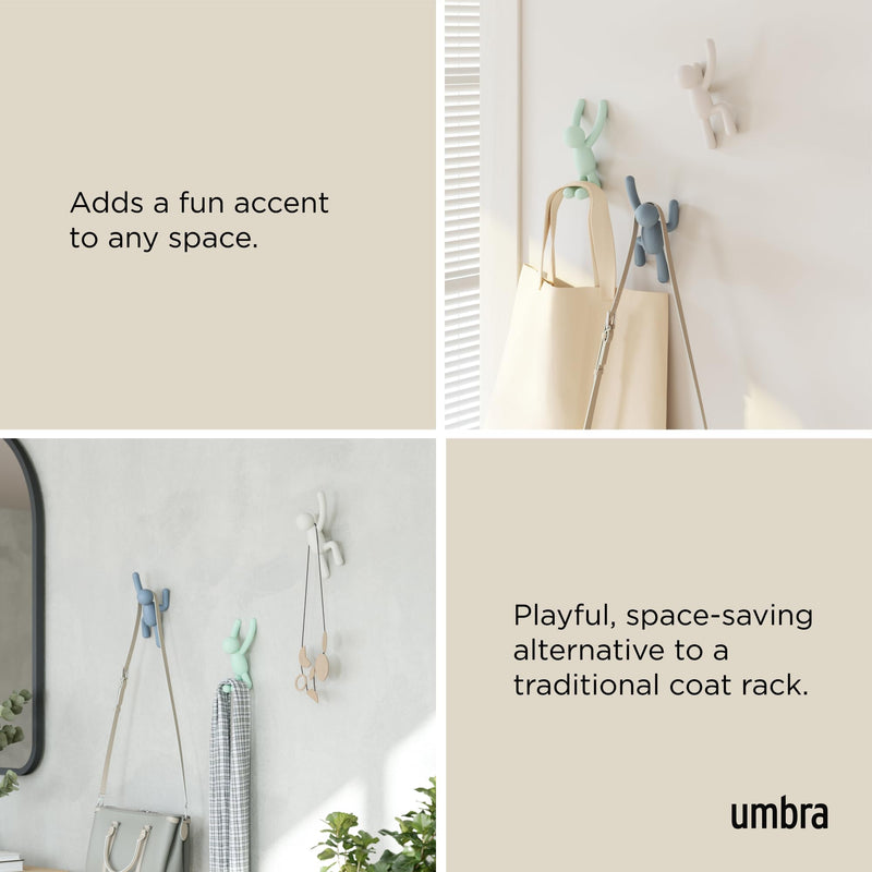 UMBRA - Buddy Wall Hooks, Set of 3 _ Assorted-3