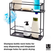 UMBRA - Cubiko Shower Caddy _ Black
