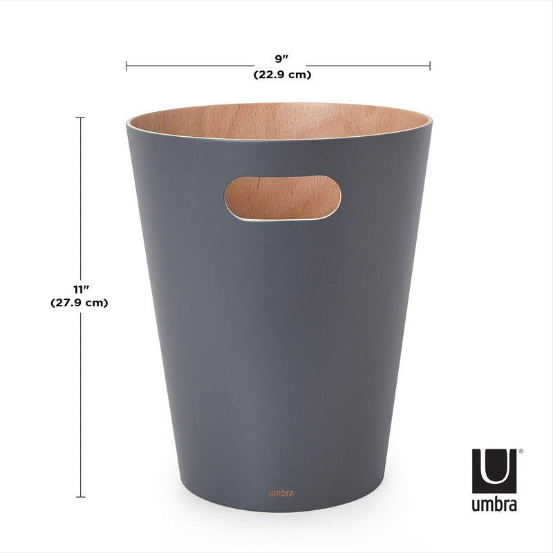 UMBRA - Woodrow Trash Can _ Charcoal