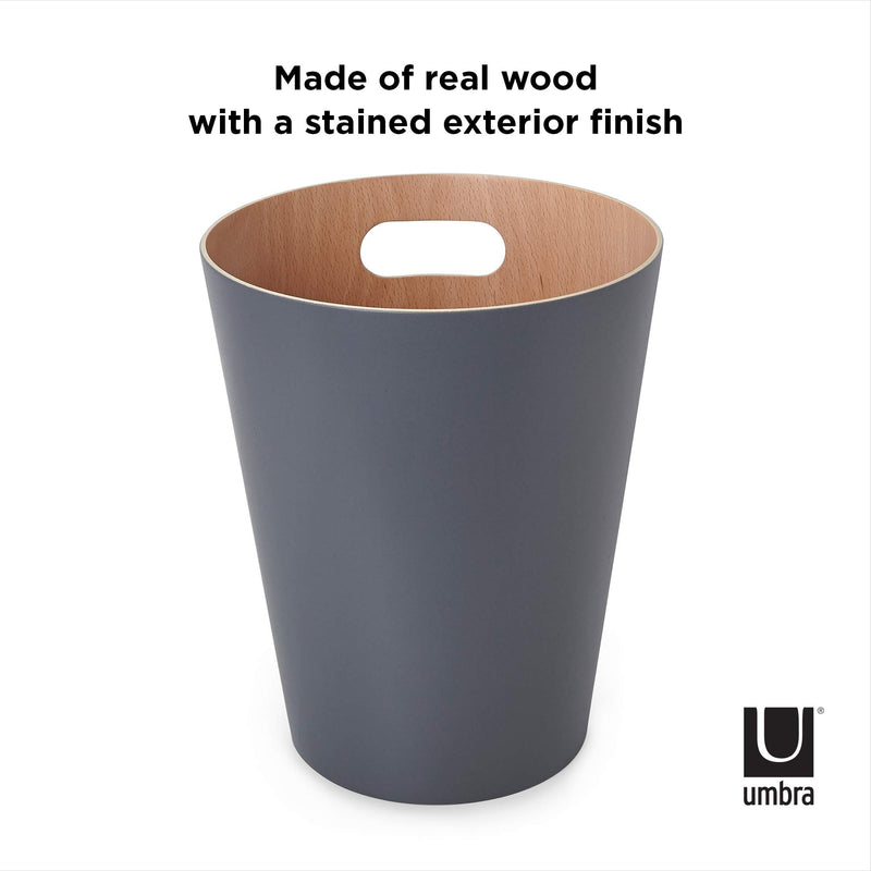 UMBRA - Woodrow Trash Can _ Charcoal