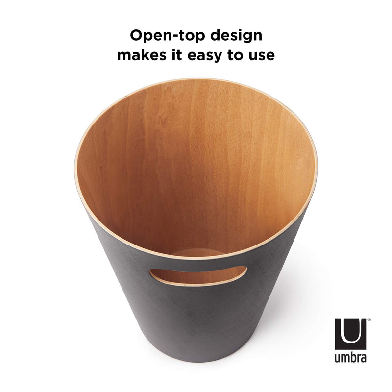 UMBRA - Woodrow Trash Can _ Charcoal