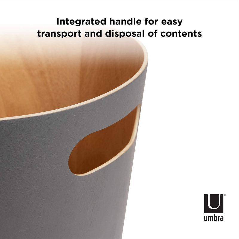 UMBRA - Woodrow Trash Can _ Charcoal