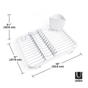UMBRA - Sinkin Dish Rack _ White-Nickel